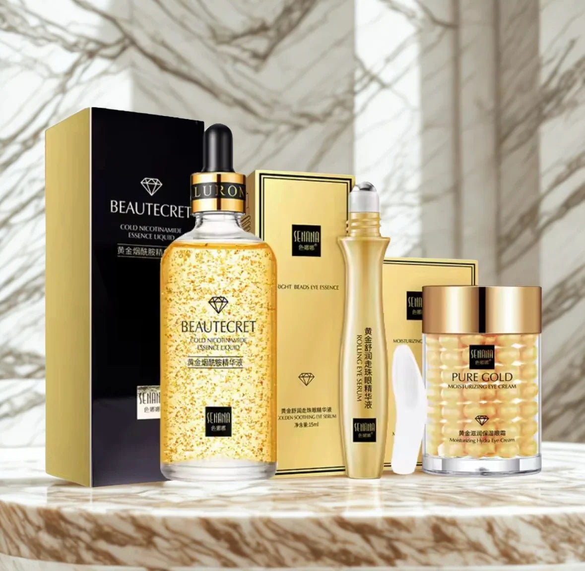 Rituel Soin Visage Anti-Âge à l’Or 24K – Éclat, Hydratation & Fermeté